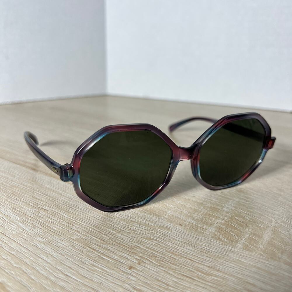 Vintage Bausch & Lomb Canada Harper Sunglasses Purple Blue Translucent Frames